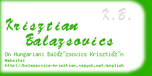 krisztian balazsovics business card